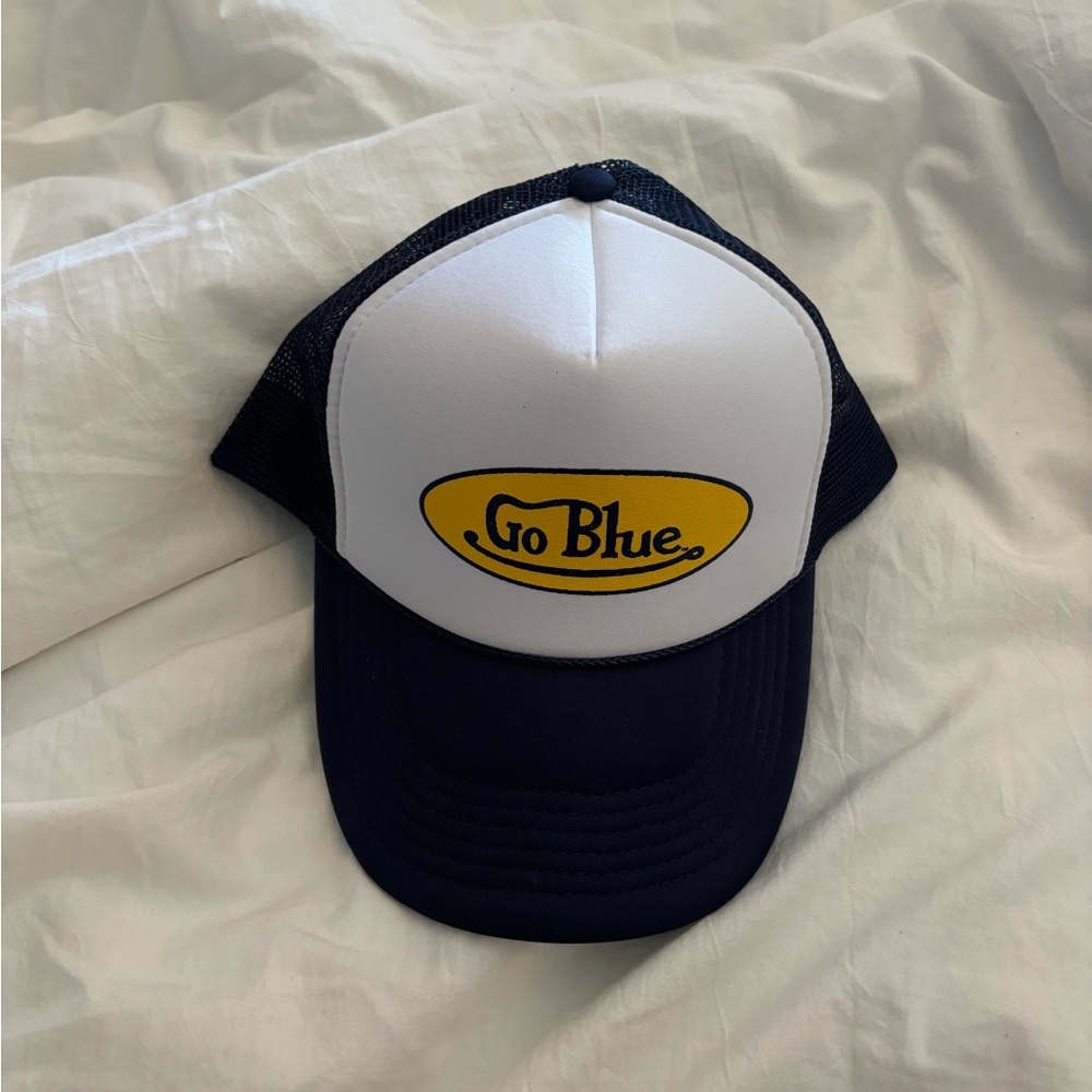 Go blue Michigan trucker hat